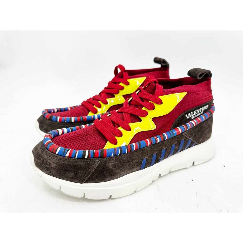 Valentino Garavani Heroes Tribe Moc Toe‎ Sneakers Men Size 41 Red EXCELLENT